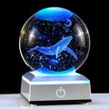 3D Engraved Whale K9 Crystal Ball by Ornalrist