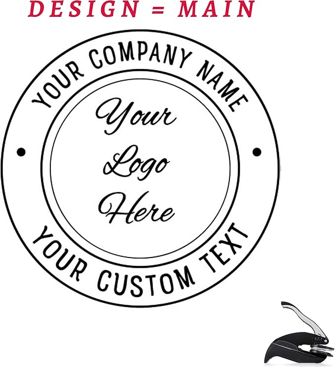 Custom Logo Embosser Seal Stamp Your Own Design Personalized 1 x 5/8" - Image 5