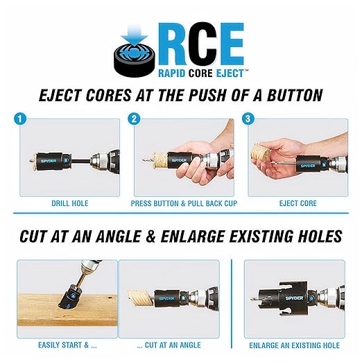 Spyder Tungsten Carbide Tipped Rapid Core Eject Maintenance Hole Saw Kit, 18-Piece