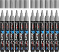 Overseas 12 Pack Silver Acrylic Paint Pens Permanent Markers, Medium Tip | by Overseas
