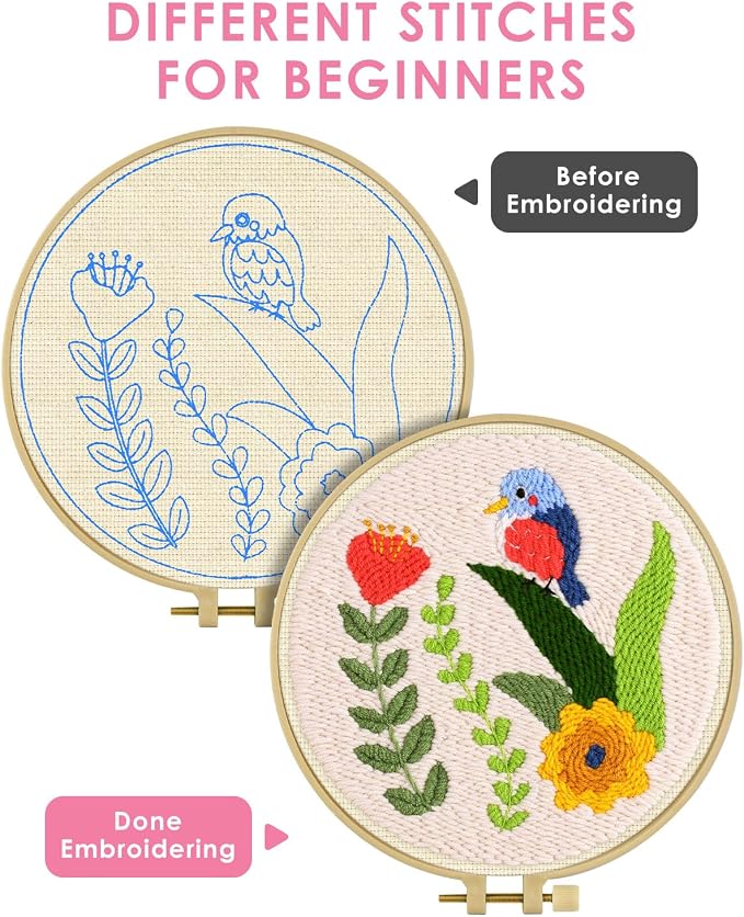 TINDTOP Punch Needle Kits, DIY Punch Embroidery Kits - Image 3
