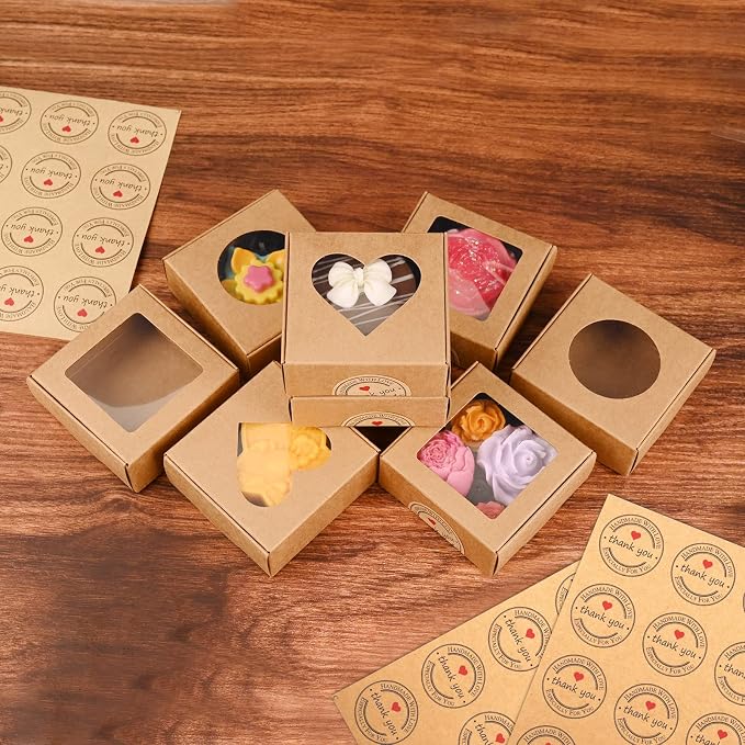 Moukiween 30 PCS Brown Soap Boxes - Image 7