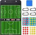 WISYOK Leather Covered Magnetic Soccer Lineup Board, Foldable and Portable by WISYOK