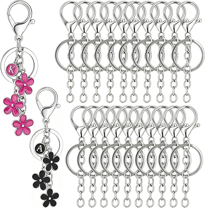 sunla 20pcs Silver Keychain Making Kit by SUNLA