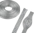 5/16" Wide Tinned Copper Braided Metal Wire Shielding Sleeve Ground Strap by BuyUneed