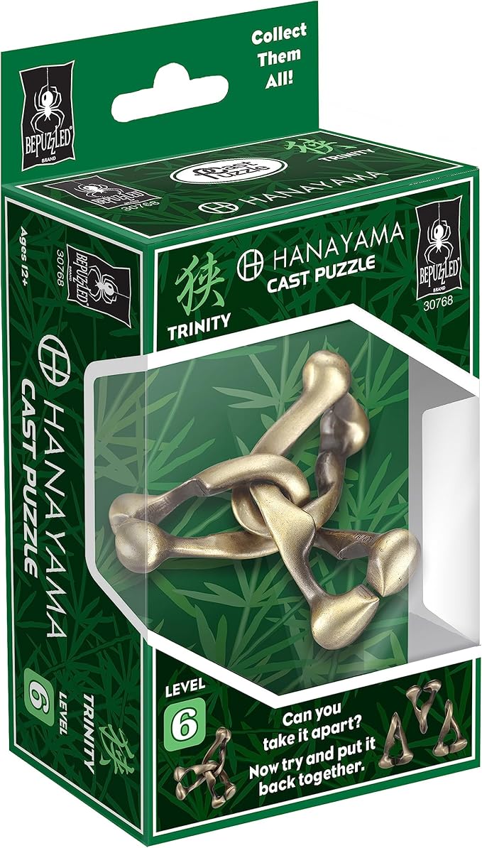BePuzzled | Trinity Hanayama Metal Brainteaser Puzzle Mensa Rated Level 6 - Image 8
