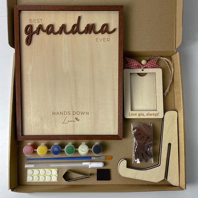 10" Hands Down Best Grandma Ever DIY Handprint Gifts - Image 6