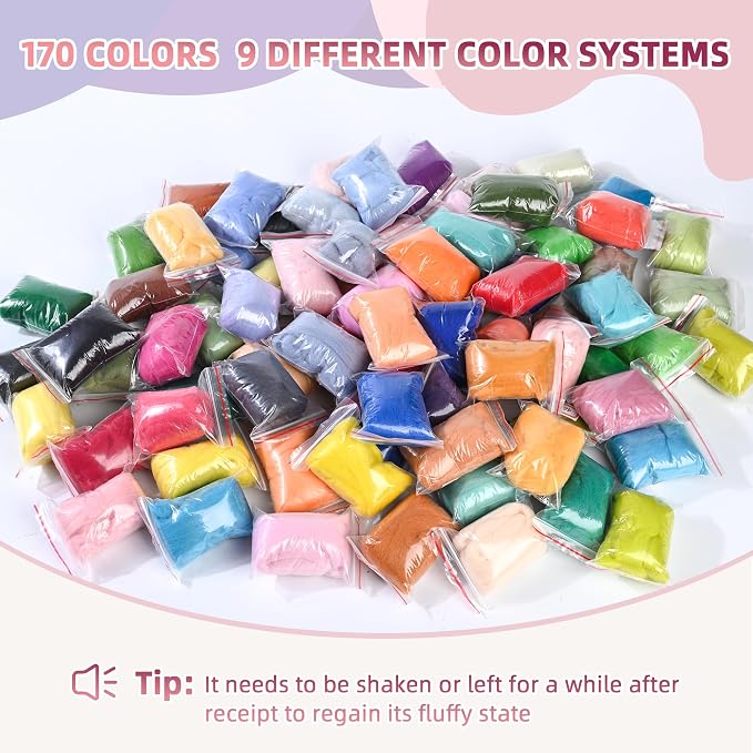 3.53oz Needle Felting Wool, 100% Pure Long-Fiber Wool top roving. Perfect - Image 5