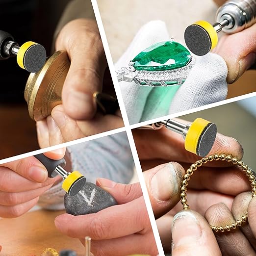 192pcs 1 Inch Sanding Discs, Hook and Loop 60 to 7000 Wet Dry Sandpaper with 1/8" 1/4" Shank Backing Pad, Premium Sanding Discs for Drill Grinder Rotary Tools and Wood Metal Jewelry