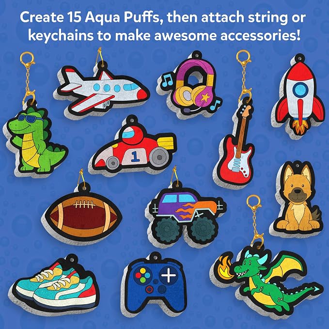 Skillmatics Aqua Puffs – Just Boy Things, Mess-Free 3D Art Kit | Paint by - Image 5