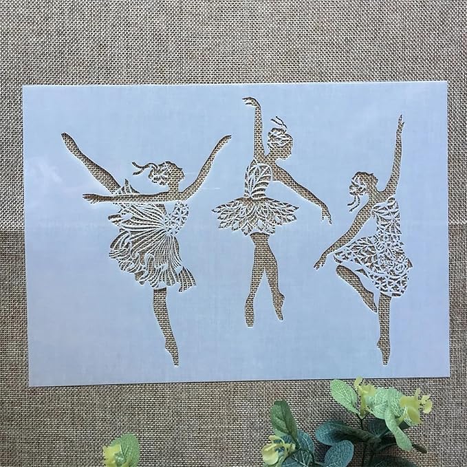 TIAMECH A4 Reusable Ballet Girls Stencil - Image 3