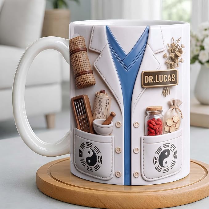 Personalized Traditional Medicine Doctor Mug, Unique Acupuncture Herbal Gift - Image 2