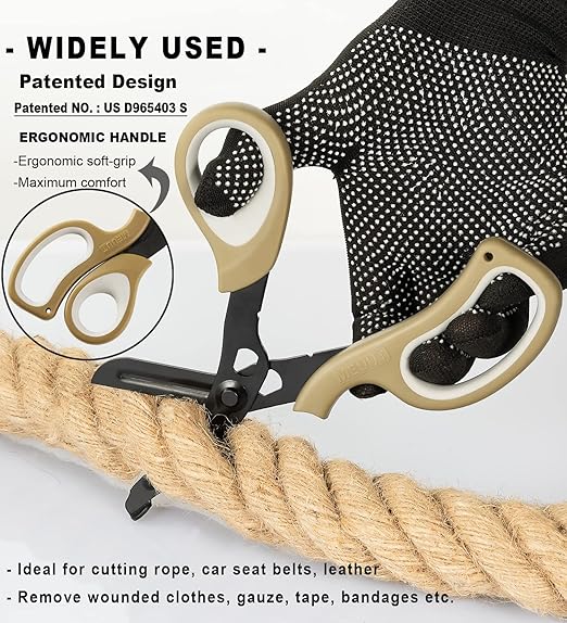 MEUUT 2 Pack Medical Scissors Trauma Shears -8 inch Patented Bandage Scissor Heavy Duty Surgical Grade EMT Scissors for EMT Workers Doctors Nurses