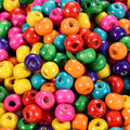 DAHI 600pcs Colorful Wooden Beads 10mm Round Wooden Loose Spacer Beads by DAHI