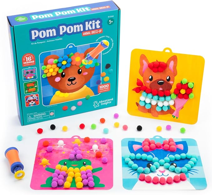 Educational Insights Pom Pom Kit: Animal Dress Up by EducationalInsights