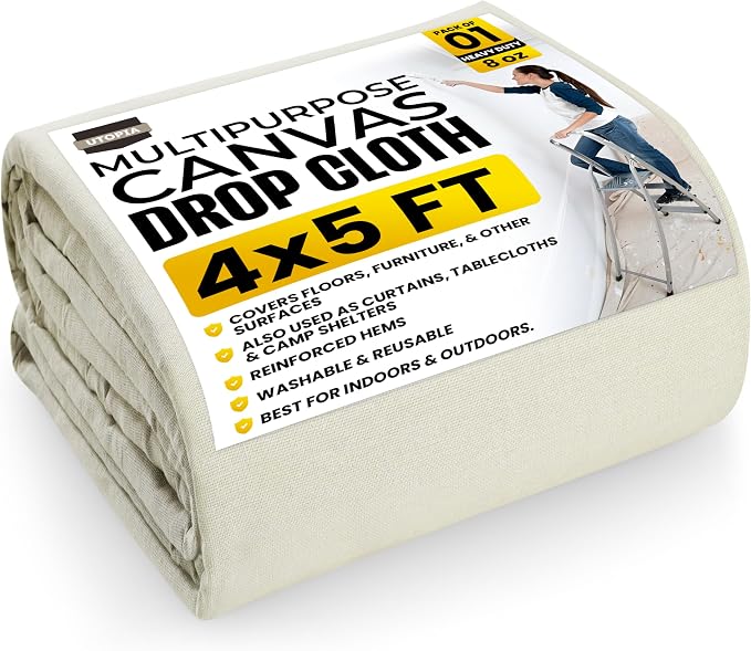 Utopia Drop Cloth Washable and Reusable Drop Cloth by UTOPIAHOME