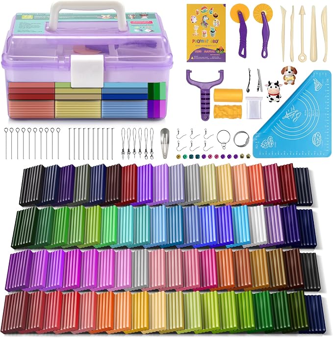 Aestd-ST Polymer Clay Kit 72 Colors, Oven Bake Modeling Clay by Aestd-STqualityclay