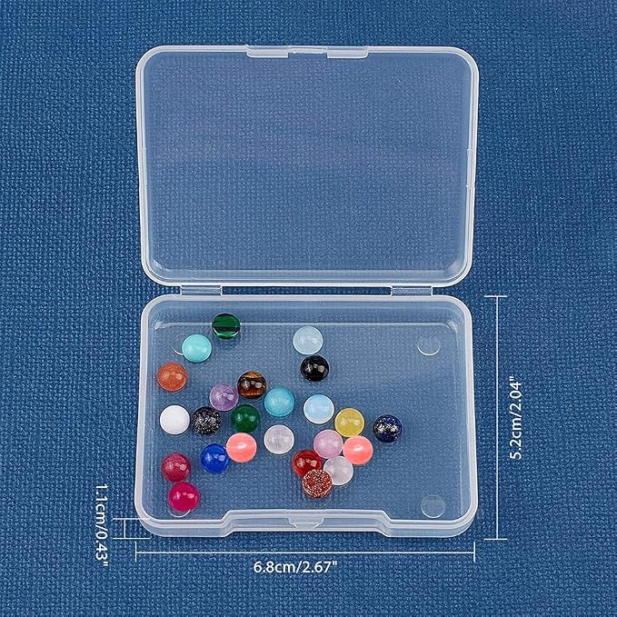 SUPERFINDINGS 46Pcs Natural Gemstoness Cabochons 6mm Half Round Cabochon Beads - Image 7
