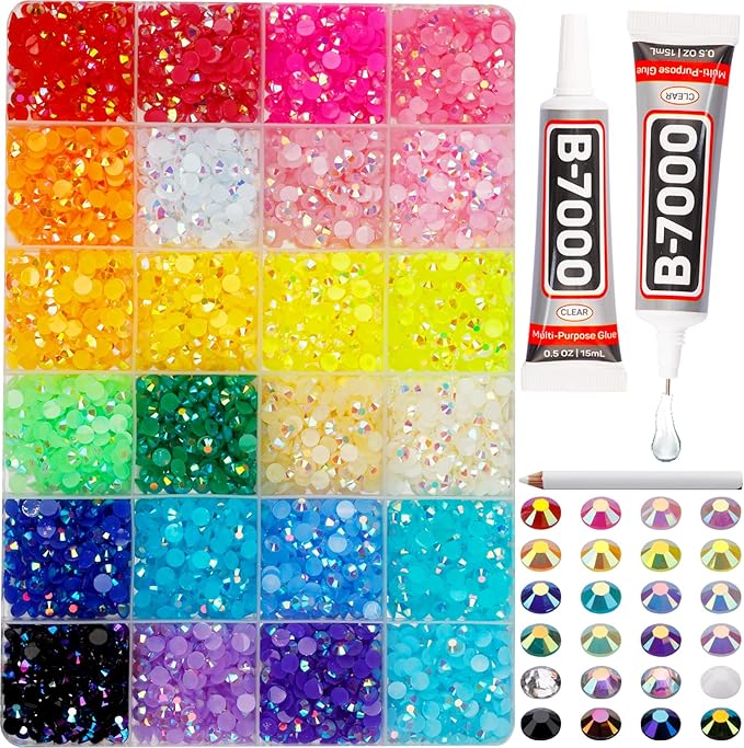 4500PCS 5MM 24 Colors Rhinestones by Worthofbest