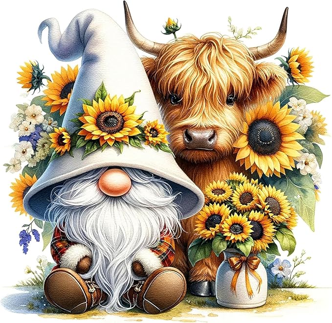 Gnome Stamped Cross Stitch Kits by Unknown