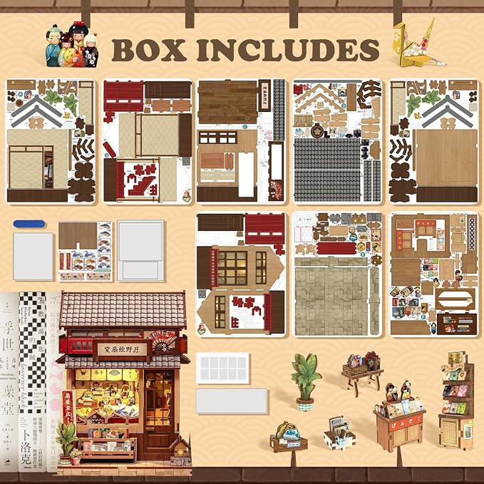 Cutefun Book Nook Kits for Adults, DIY Miniature Dollhouse Booknook Kit - Image 7