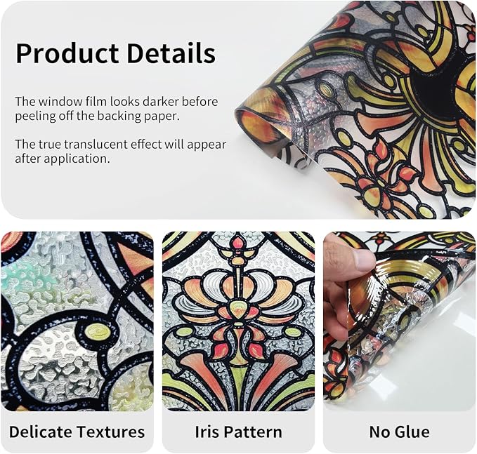 3D Vintage Stained Glass Window Film - Image 6