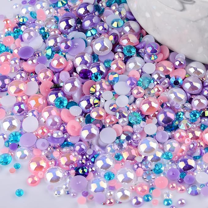 3900+ Pcs Rhinestones and Pearls Kit, 2-10mm Flatback Gems - Image 6