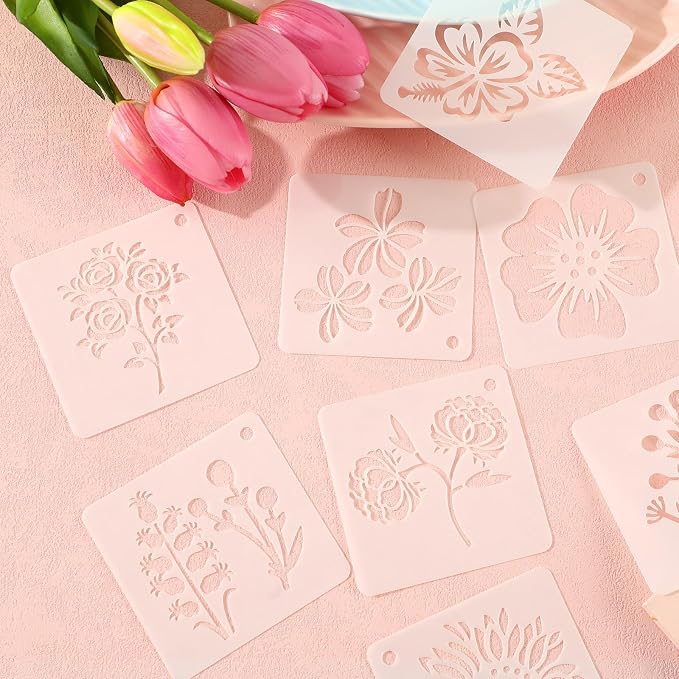 JULMELON Flower Stencils for Wood - Image 5