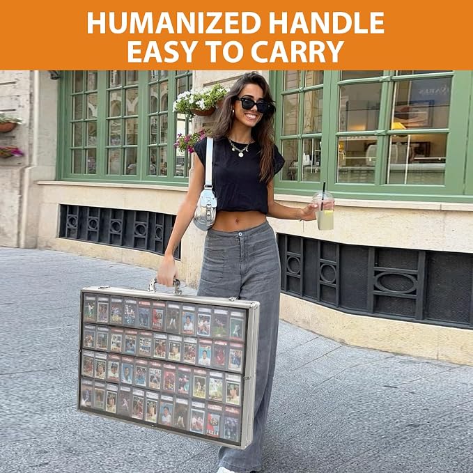 34"x22" Card Show Display Case, Portable Aluminum Trading Card Display Case - Image 5