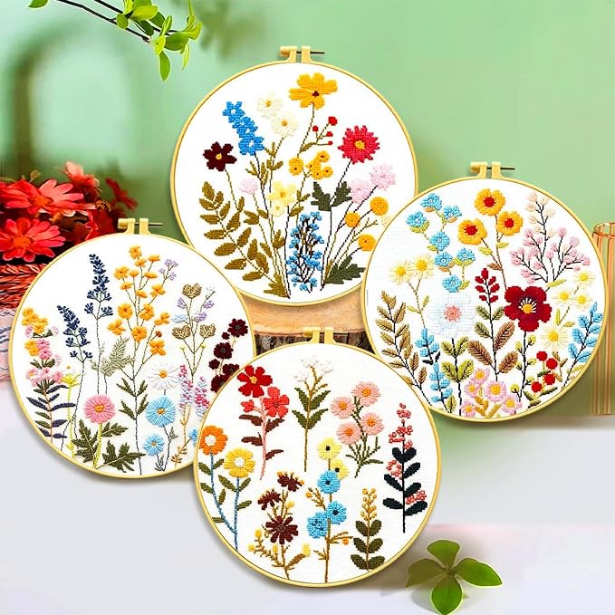 Zhenqing Floral Cross Stitch Kit - Image 2