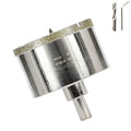 2-9/16inch | 65mm Diamond Hole Saw with Center Drill bit and Diamond-Coated Center Drill bit for Ceramic Glass Marble Fiberglass Granite and Porcelain Tiles by CENYB