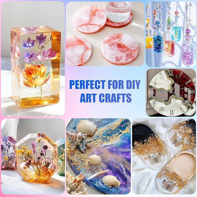 Epoxy Resin Kit, 64OZ Kit Crystal Clear Resin Epoxy, Bubble Free, No Yellowing - Image 5