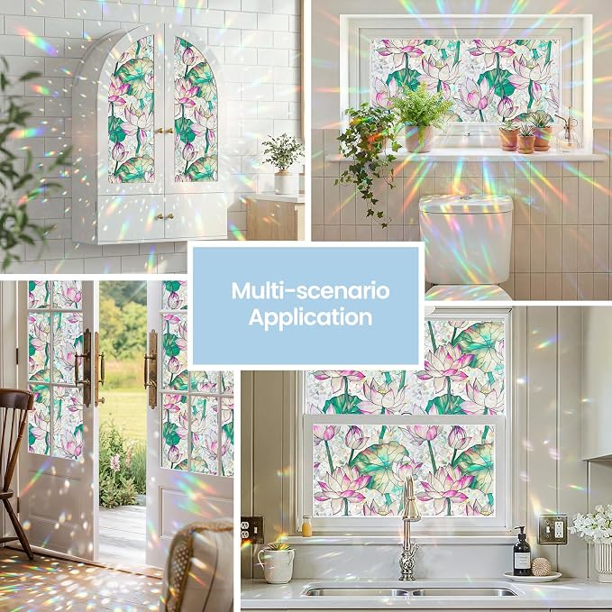 ADD.HERES Window Privacy Film, Stained Glass Decorative Static Cling, Removable - Image 2