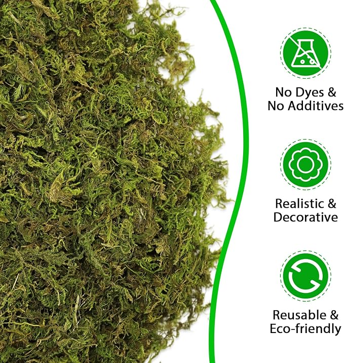 Riare 7OZ Natural Moss Artificial Fake Moss Alternative - Image 3