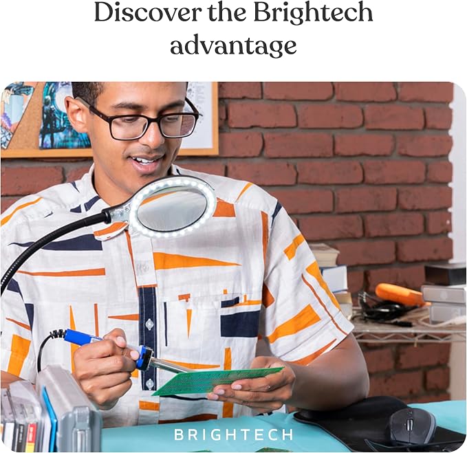 Brightech LightView Pro Flex 2 in 1 Magnifying Desk Lamp, 2.25x Light Magnifier - Image 9