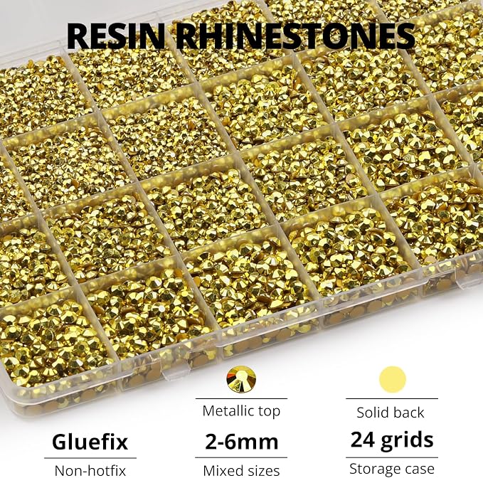31000Pcs Metallic Gold Rhinestones - Image 3
