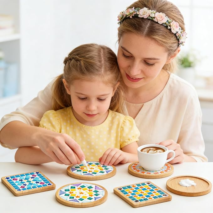 Xavbrysw 4 Sets DIY Glass Mosaic Tiles - Image 4