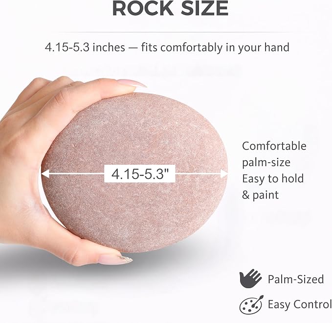 ROCART 12 PCS Extra Large 4.15-5.30" Smooth Natural River Rocks - Image 4