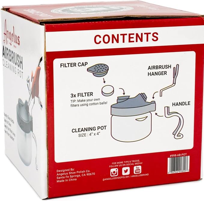 ANGELUS Airbrush Cleaning Pot, Glass Cleaning Pot - Image 3