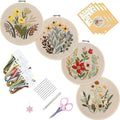 Bonroy 4 Sets Embroidery Set for Beginners, Art Craft, Easy Sewing, Includes by Bonroy