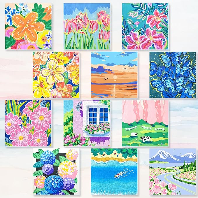 Nezyo 12 Sets Paint by Numbers Kit - Image 3