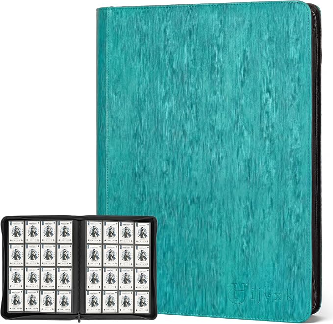 Card Binder 16 Pocket, Premium 1024 Double Sided Pocket Collection Binder by Hijvxk
