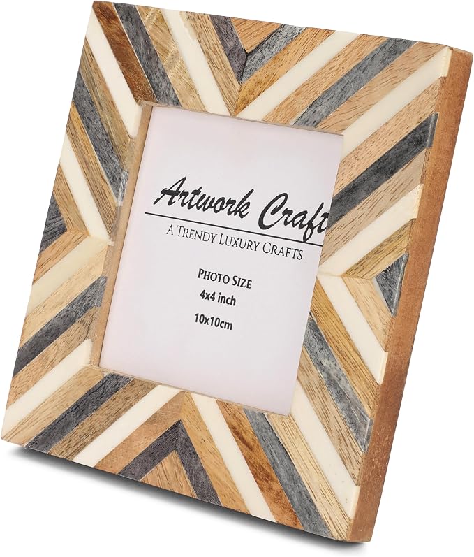 Picture Photo Frame Chevron Herringbone Art Inspired Vintage Table-Top/Wall - Image 7