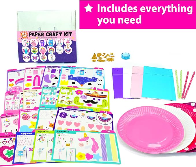 KRAFUN Unicorn & Bunny Beginner Paper Craft Kit - Image 2