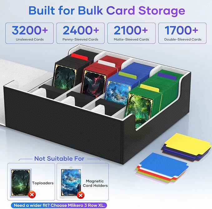 Mlikero Trading Card Storage Box, Bulk Card Storage - Image 3