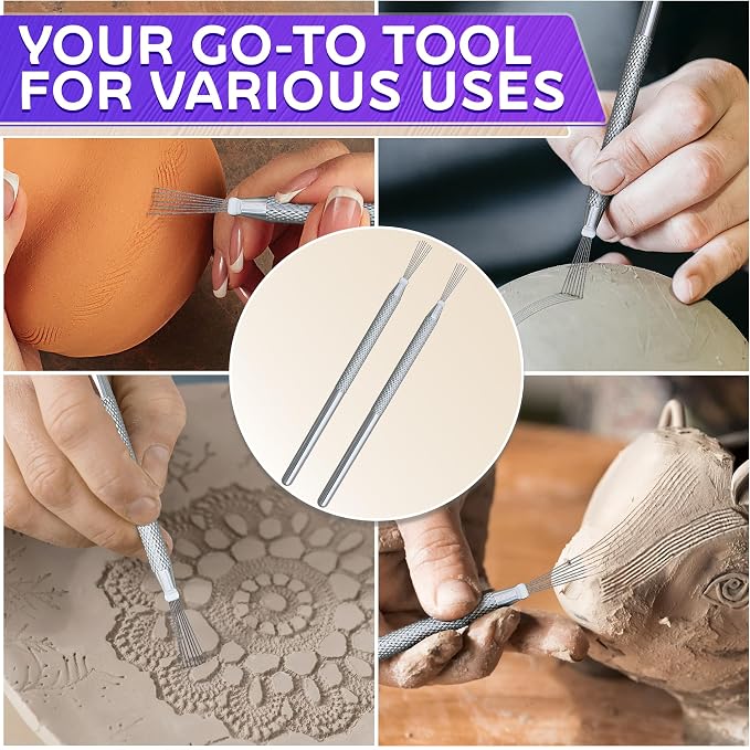 2 Pcs Pottery Scoring Tool – 5.33 Inch Clay Scoring Tool - Image 5