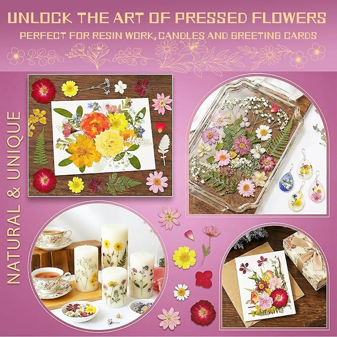 Dried Pressed Flowers for Resin | Real Dry Leaves Bulk Natural Herbs Kit for - Image 6