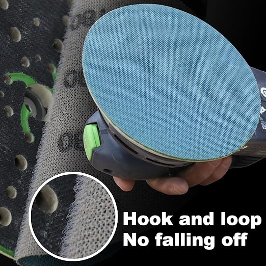 40 PCS Mesh Disc 6 inch Sanding Discs 80 grit Ceramic Abrasive Sandpaper Hook and Loop Orbital Sander Pads for Coating Removal,Body Repair, Auto Sanding