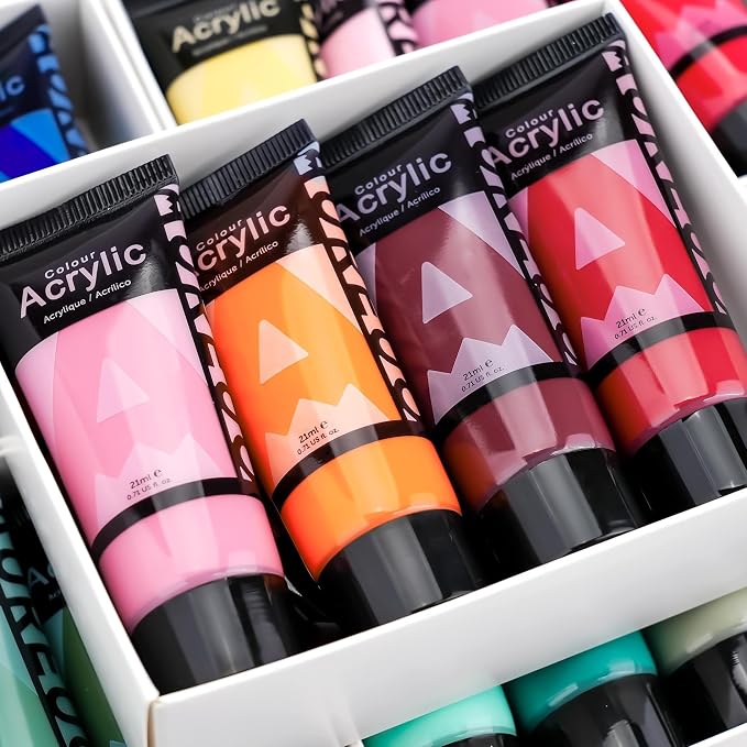 AUREUO Red Acrylic Paint Set - Image 3