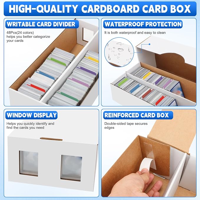 8 Pack Trading Card Storage Box, 13000+ Count Card Storage Box - Image 5